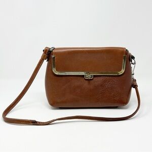 Vintage Letisse Genuine Leather Shoulder Bag Brown